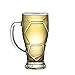 Vaso para Cerveza Jarra de cerveza 40 0ml Taza de la cerveza de cristal, taza de agua fría del fútbol del fútbol del regalo de la copa de cerveza de la copa de la copa del mundo grande taza Irrompible
