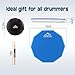 EASTROCK Practice Drum Pad, 12 Inches Double Sided Slient Rubber Drum Practice Pad, Rubber Dumb Drum for Beginners (White+Blue)
