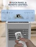 IDEALHOUSE 3-in-1 Portable Air Conditioner, 10,000 BTU, Quiet 50dB AC Unit with Cooling, Fan & Dehumidifier, Remote, 24H Timer, Easy Window Kit, Cools Up to 450 Sq.Ft – Ideal for Bedroom, Office, Home