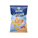 Riso Scotti Chips di Riso Spicy Paprika Snack con Riso, Senza Glutine, Senza Olio di Palma, 40g