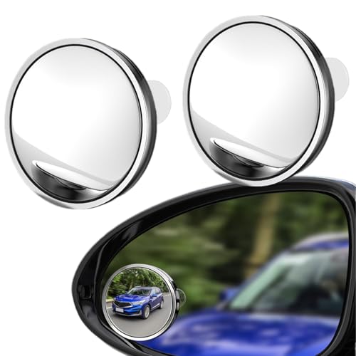 Specchietto per Angolo Morto Auto,2 Convessi a Ausiliari Visione Posteriore - Specchietto Regolabile a 360 Gradi,Per Camion SUV Roulotte Auto Parcheggio