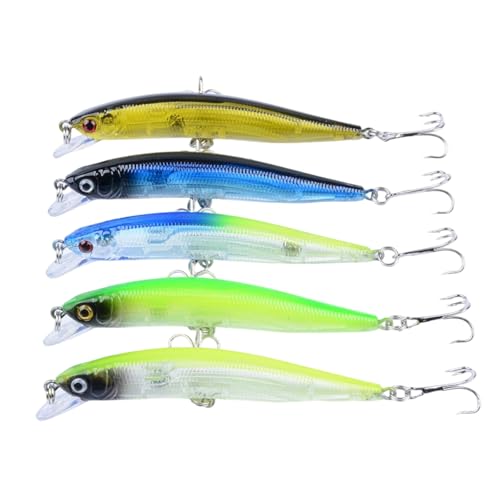 5個 釣り ルアー クランクベイト ウォブラー トップウォーター 人工 ハード フィッシング ルアー 釣り用 タックル