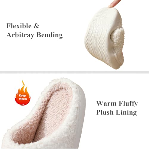 Women Men Slippers Plush Warm House Slippers Casual Home Shoes Soft Slip-on Couple Cotton Outdoor Indoor Bedroom Shoes4
