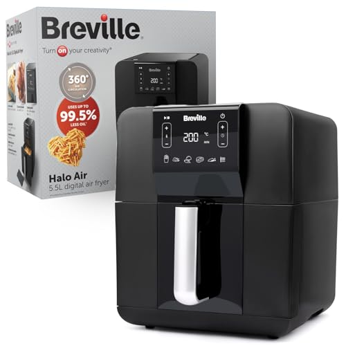 Image of Halo Air Fryer - The Detachable Air Frying Basket And Divider Are Dishwasher-safe For Fuss-free Cleaning - Size: 5.5L - Weight: 7.6kg - Dimensions: 34.8(L) X 38.5 (W) X 29.0 (H)