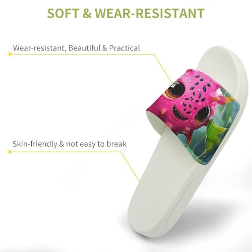 Pitaya in The Rain Funny House Sandals Non Slip Shower Slippers Quick Drying Bathroom Shoes for Women Men3