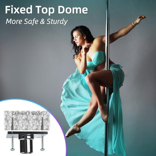 image for PRIOR FITNESS Permanent Fixed Dance Pole Kit, Professional 45mm Spinni