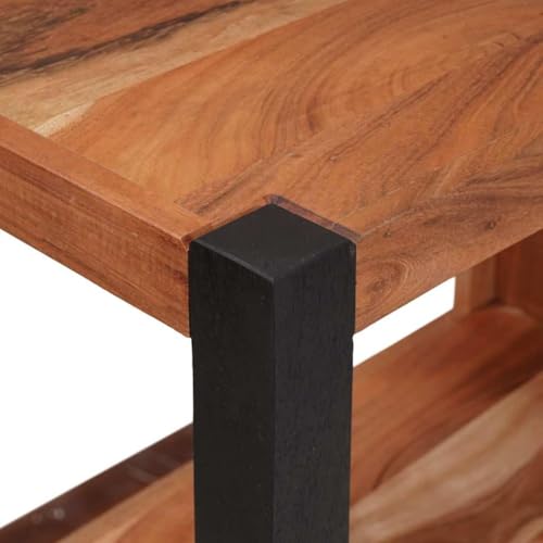 Estantería pequeña de madera de acacia para resolver la falta de espacio en dormitorios 8