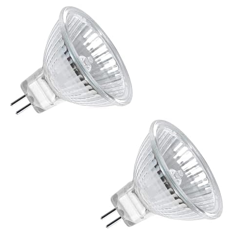 Iuulfex MR16 Halogen Bulbs 2 Pin Halogen Light Bulbs 50W 12V GU5.3 Base Dimmable 8 Pack MR16 Bulbs 2700K Warm White Cover