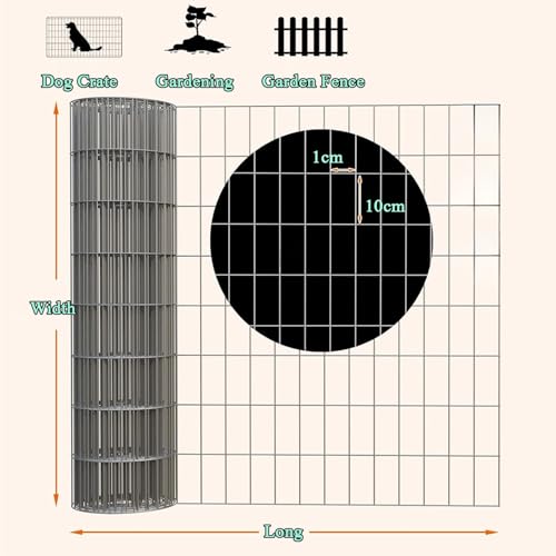 Stainless Steel Welded Wire Mesh Roll for Garden and Coop Protection - Durable and Rustproof Fencing Solution(1mx20m(39inx65.6ft))