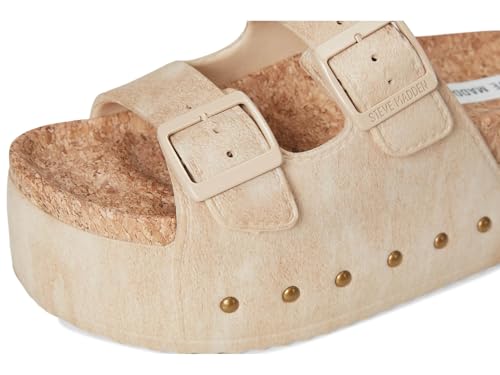 Steve Madden Steve Madden Women's Kali Wedge Sandal, Tan Jelly, 5