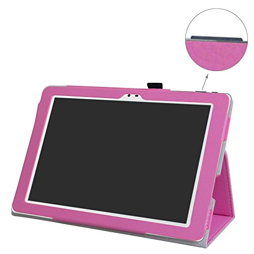 Insignia Flex Ns-P16At10 10.1" Tablet Case,Mama Mouth Pu Leather Folio 2-Folding Stand Cover For 10.1" Insignia Flex 10.1 Ns-P16At10 Tablet,Pink #TOP1