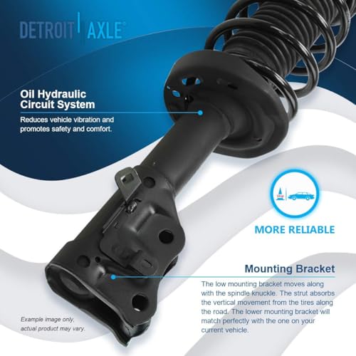 Image of Detroit Axle - 1.8L Front Struts Control Arms for 2013 2014 2015 Honda Civic [Manual Transmission], 2 Lower Control Arms with Ball Joints Assembly 2 Struts with Coil Spring Assembly Replacement