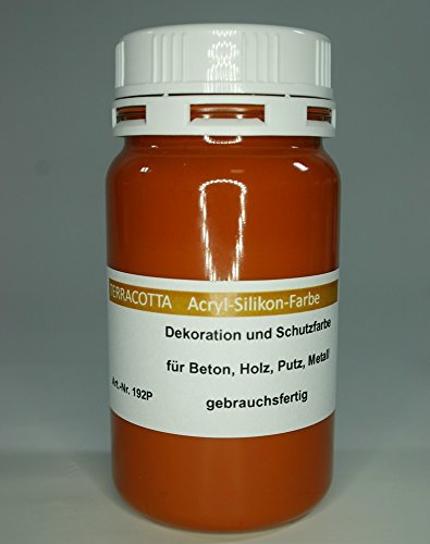 Terracotta - Betonfarbe Acryl Silikon 1 Liter, Universal Farbe für innen und außen – Ansicht 4