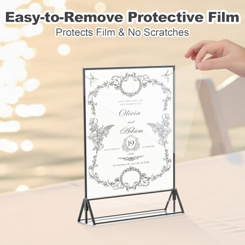 Support de panneau en acrylique haut de gamme transparent pour table - 5
