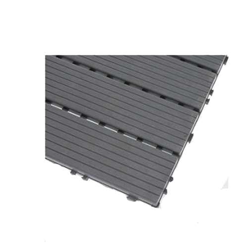 10 Pezzi Piastrelle Plastica Da Giardino, 30X30Cm, Mattonelle In Pvc, Colore Grigio, Pavimento Ad Incastro,Totale 0.9 M², Tagliabile - 5