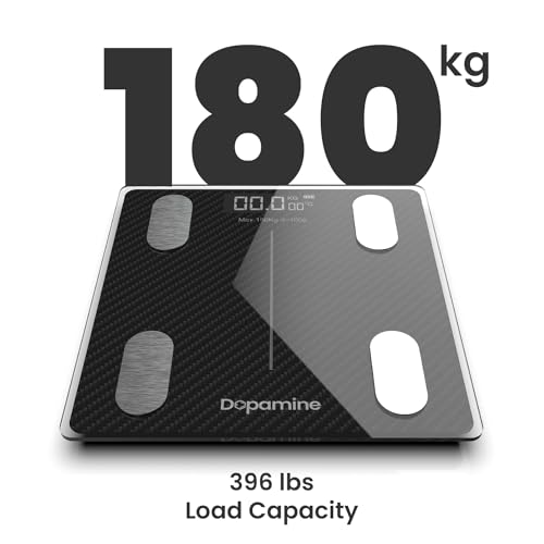 Image of The Cube Club Weight Machine Smart Sync Body Fat Analyzer Multi-User Profiles 12 Health Metrics BMI Weighing Scale with LED & Glass Top (CARBON FIBER, 180kg Max, 2.5 Year Warranty)