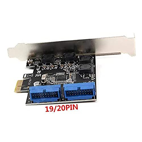 Pci-E X1 To 2 Ports 19 Pin Usb 3.0 Header Pci Express To Dual 20 Pin Usb 3.0 Card #TOP1