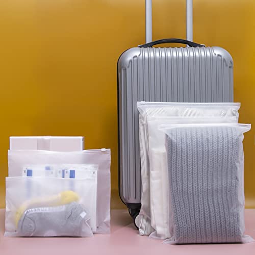 30 Pcs Reusable Clothes Zipper Bags in 5 Sizes, Frosted Plastic Travel Storage Bag, Hospital Bag Maternity Essentials, Home - Image 4