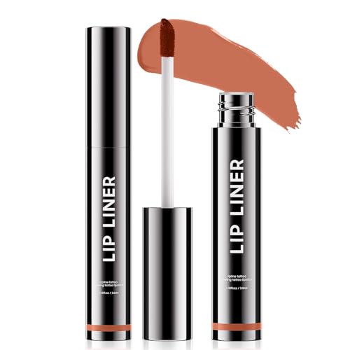 Image of Lip Liner Stain Transfer-Proof Matte Finish, Easy Peel Off & Long Lasting Lip Stain with Vibrant Color for Full Lips (Nude)