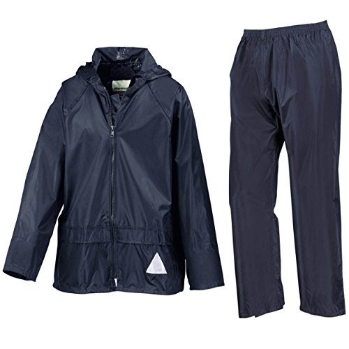 Result 2er Set Kinder Regenjacke und -hose, marine blau(XL /11-12)