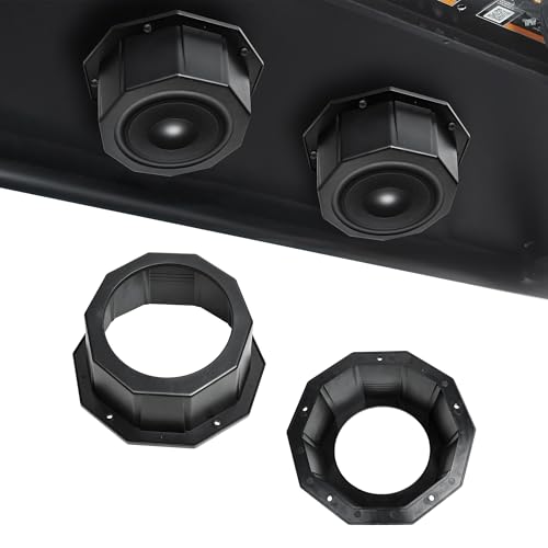 RERPRO 2PCS 6.5 Inch Speaker Box Pods Enclosure, Angled Speaker Boxes for Marine, UTVs, RVs, Truck, Golf Carts, ATVs, Doors, 9.64