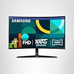 Samsung 27" Essential S3 (S36GD) Series FHD 1800R Curved Computer Monitor, 100Hz, Game Mode, Advanced Eye Comfort, HDMI and D-sub Ports, LS27D366GANXZA, 2024