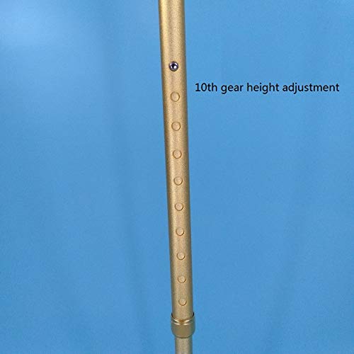 M-GYG Anti-Skid Crutch with Metal 4-Prong Retractable Ice Cane Tips Strong Trekking Pole Walking Stick for Mountain Climbing Snow Ice Surface (Walking Cane)