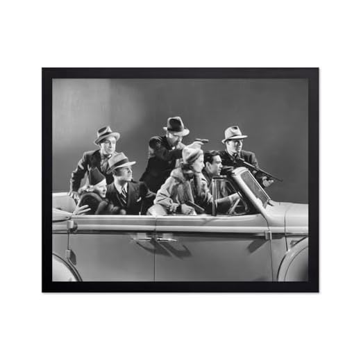 Atelier Lumiere Movie Photo - Tip Off Girls 1938 - Gangster Car Chase Scene Film - 8x10 Black Framed Wall Art Decor