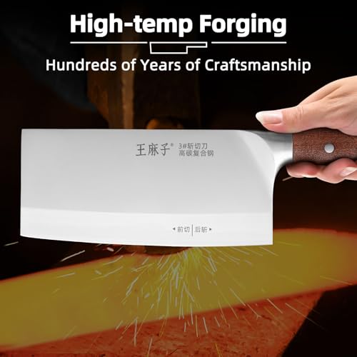 Chef-Knife-Chinese-Cleaver-Knife-German-Stainless-Steel-Kitchen-Knife-Ergonomic-Comfortable-Handle-Non-stick-Razor-sharp-Blade-Over-300-Years-of-Brand7inch-Silver-Black