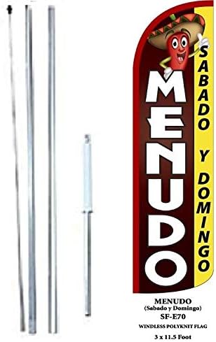 MENUDO King Flag Sign With Complete Hybrid Pole set