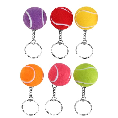 HaloVerde Tennis Lover Gift Mini Tennis Ball Keyring suitable for Key Chain Decoration and as a Sports Bag Pendant for all ages
