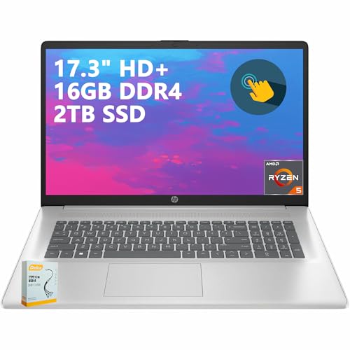 HP 17 �r�W�l�X�m�[�g�p�\�R�� | 17.3�C���` HD+ �^�b�`�X�N���[�� | AMD 6-Core Ryzen 5 7430U (> i7-1255U) | 16GB DDR4 2TB SSD | �v���C�o�V�[�J���� Type-C �����[�d ������