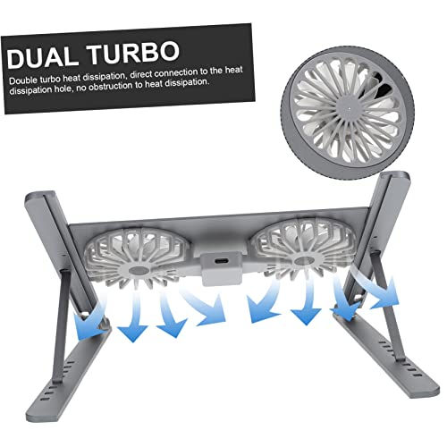 Base para laptop con ventilador led y ajuste OSALADI miniatura 3
