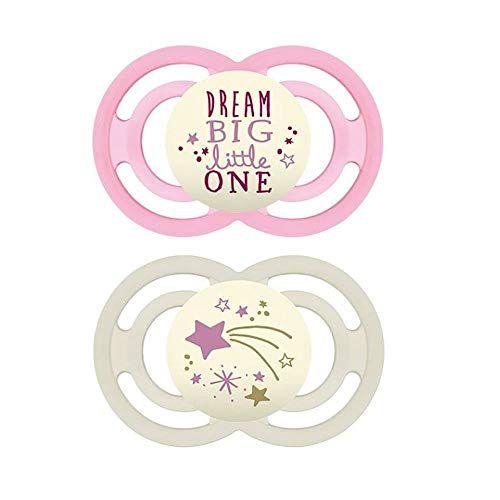 Mam Perfect Night Baby Pacifier, Patented Nipple, Glows In The Dark, 6-16 Months, Girl, 2 Count (Pack Of 1) #TOP9