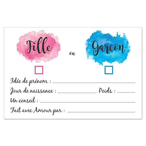 Olilly 20 Pronostics Karten Gender Reveal v6