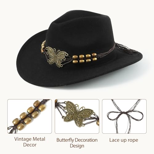 DOCILA Gold Butterfly Chain Belt Cowboy Hat Band Women Western Cowgirl Dress Metal Link Belts Boho Hippie Costume Outfits Accessories - image 6
