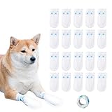 QIYUDA Disposable Dog Booties 20 Count Waterproof Adjustable Dog Cat Shoes Boots Mud Paw Protection Feet Covers