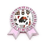 Classificazione: Pettorale Spilla a forma di fisarmonica a forma di orso Russia, rosa, Medio, Metallo