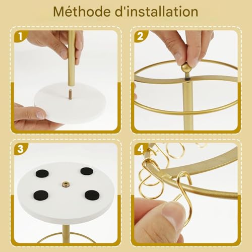 Porte-accessoires cheveux vertical avec bandes de rangement souples