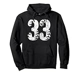 baseball softball mom #33 numero 33 lacci distressed bianco felpa con cappuccio