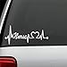 adesivo da parete Autoadesivo Adesivo auto Infermiere Battito cardiaco Lifeline Decal Sticker finestra 15cm