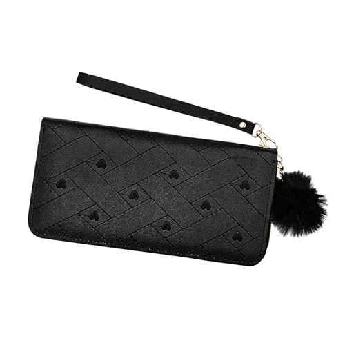 Women's Wallet, Large Capacity Zip Around Wallet Credit Card Holder Long Clutch Wristlet Purse with Wrist Strap