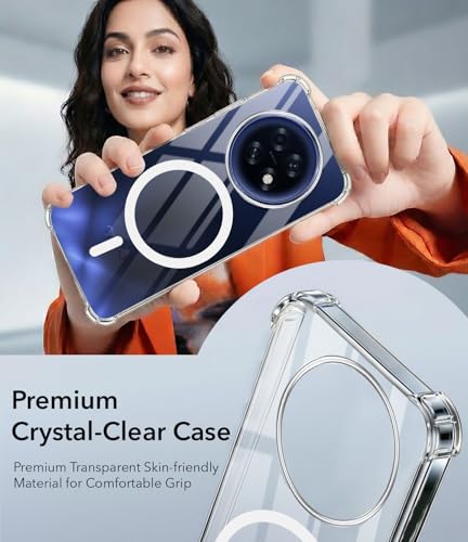 Image of Jkobi Shockproof Crystal-Clear Back Cover for Oppo F31 Pro Plus (Magsafe Wireless Support | Drop & Camera Protection | Hard Polycarbonate)