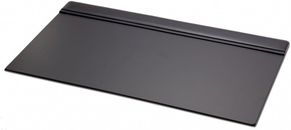 Dacasso Black Leather 34" X 20" Top-Rail Desk Pad