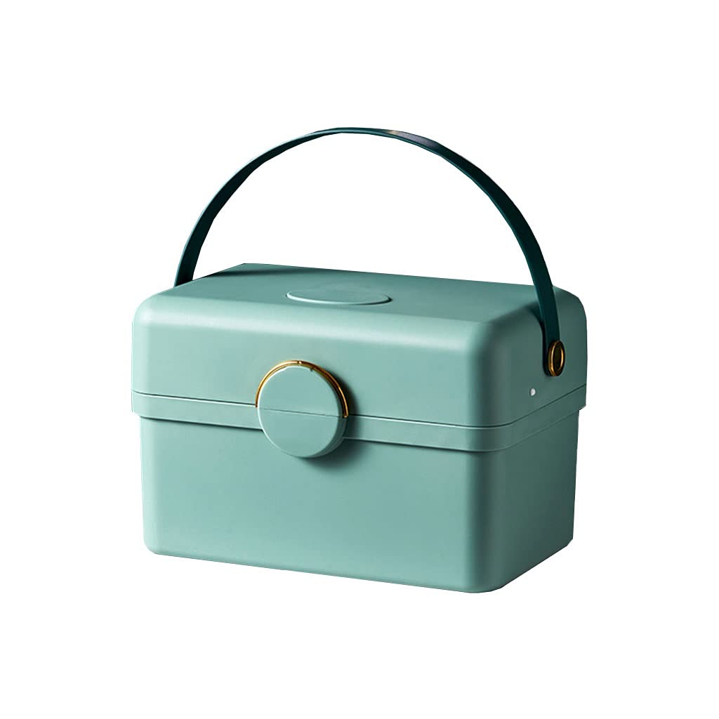 Kit de primeros auxilios, caja médica portátil, almacenamiento de tres capas con asa, estuche compacto de primeros auxilios para el hogar de 12.99 pulgadas, suministros esenciales para atención de
