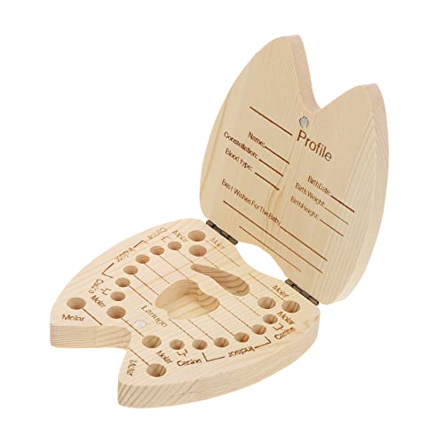 FOYTOKI Tooth Keepsake Box Organize and Protect Lost Teeth for Shower Features Labelled Slots for Each Tooth Multi Purpose for Umbilical and Fetal Hair Storage
