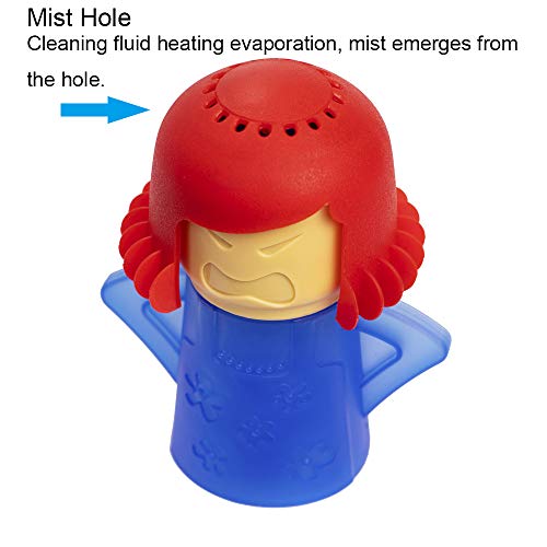 Image of Angry Mom Microwave Cleaner, Mad Mama Microwave Steam Cleaner, Just Add Vinegar and Water, Easily Cleans the Crud in Minutes (Blue)