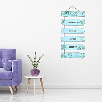 Artvibes Welcome to Our Sweet Home Decorative Wall Hanging Wooden Art | Decor Hanging Ornaments | Door Quotes Hanging | Wall Poster | Art Print | Gift Items for Home Decor (WH_3233N) | Modern Decor