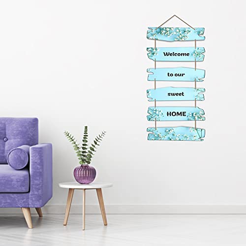 Artvibes Welcome to Our Sweet Home Decorative Wall Hanging Wooden Art | Decor Hanging Ornaments | Door Quotes Hanging | Wall Poster | Art Print | Gift Items for Home Decor (WH_3233N) | Modern Decor