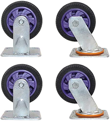 Roulettes de remplacement pour charge lourde 500kg lot de 4 roues pivotantes 125mm